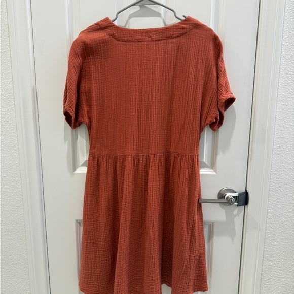 Rust Button-Down Dress - Picture 3 of 3